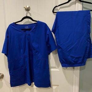 Cherokee Luxe Scrub Set, blue, 2x